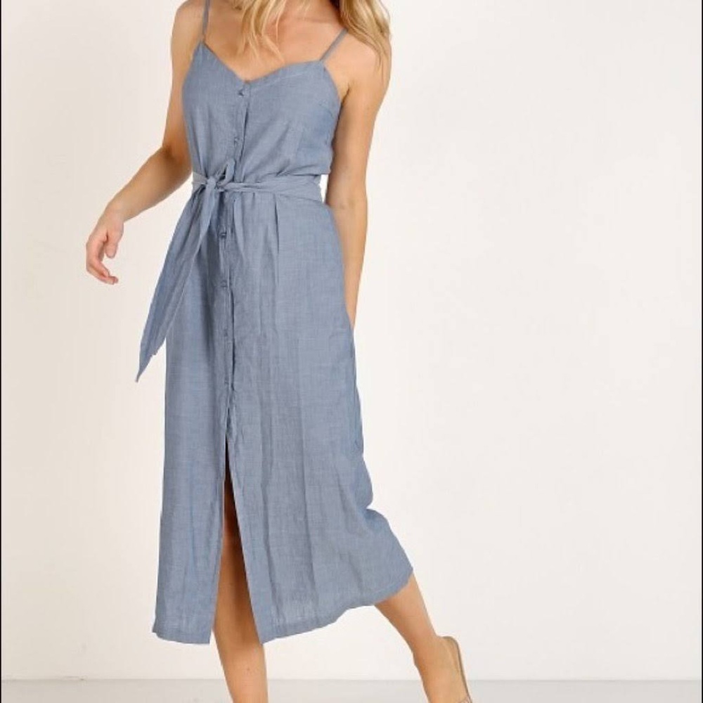 Anthropologie LACAUSA Chambray Bluebell Dress Sz Medium NWT!!